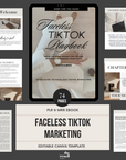 Faceless TikTok Marketing | 74 Pages Digital Marketing eBook| Master Resell Rights (MRR)| PLR | Canva Editable eBook